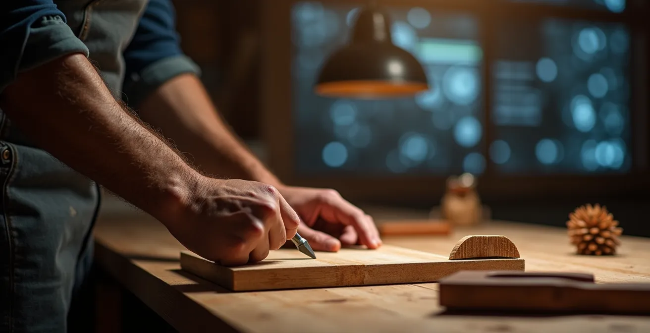 Propriétaire de PME québécoise utilisant des outils numériques dans sa boutique artisanale