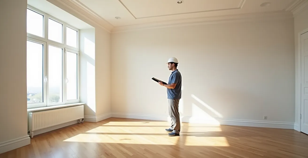 Inspection professionnelle d'une maison avec outils de diagnostic